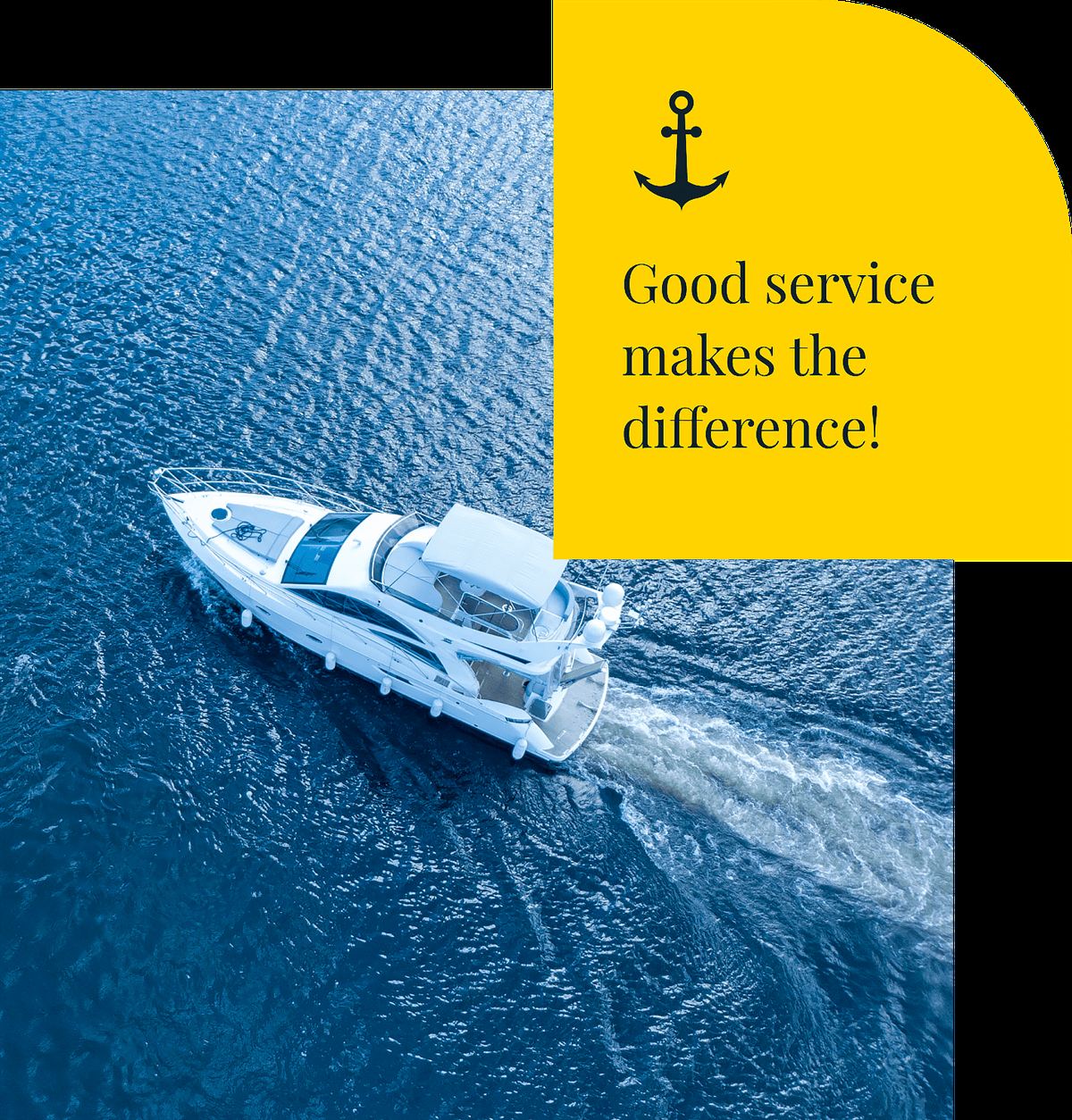Yacht cruising on blue water for a corporate event